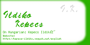 ildiko kepecs business card